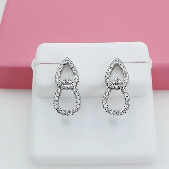 "925 Sterling Silver Cubic Zirconia Earrings, U19254680 - Picture 6 of 11